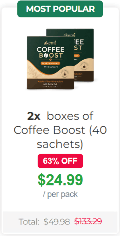 Akemi Coffee Boost offer price